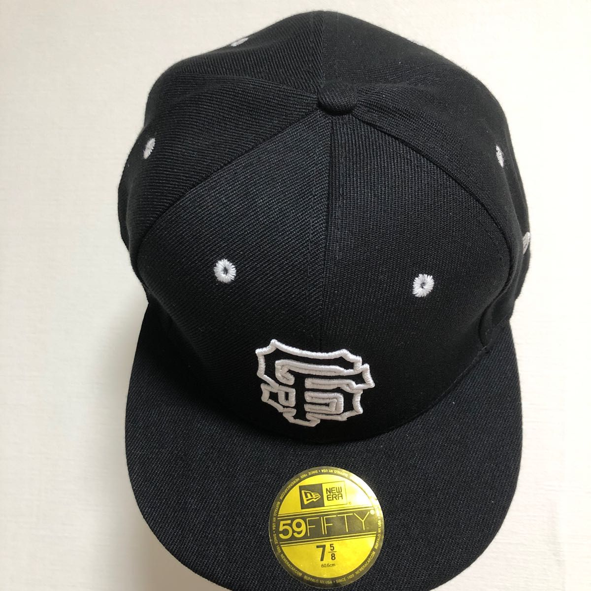 SF NEW ERA ニューエラ キャップ 帽子 7 5/8 59FIFTY 黒 ブラック 野球 MLB 60.6cm サイズ