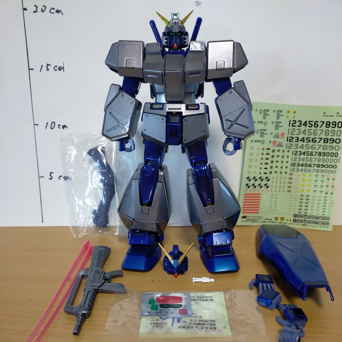 MG 1/100 ガンダム NT-1 アレックス ティターンズカラー 塗装 完成品 限定 ヘイズル改ヘッド ジャンク ガンプラ HG アムロ フィギュア 素組_MGガンダムNT-1ティターンズカラー完成品