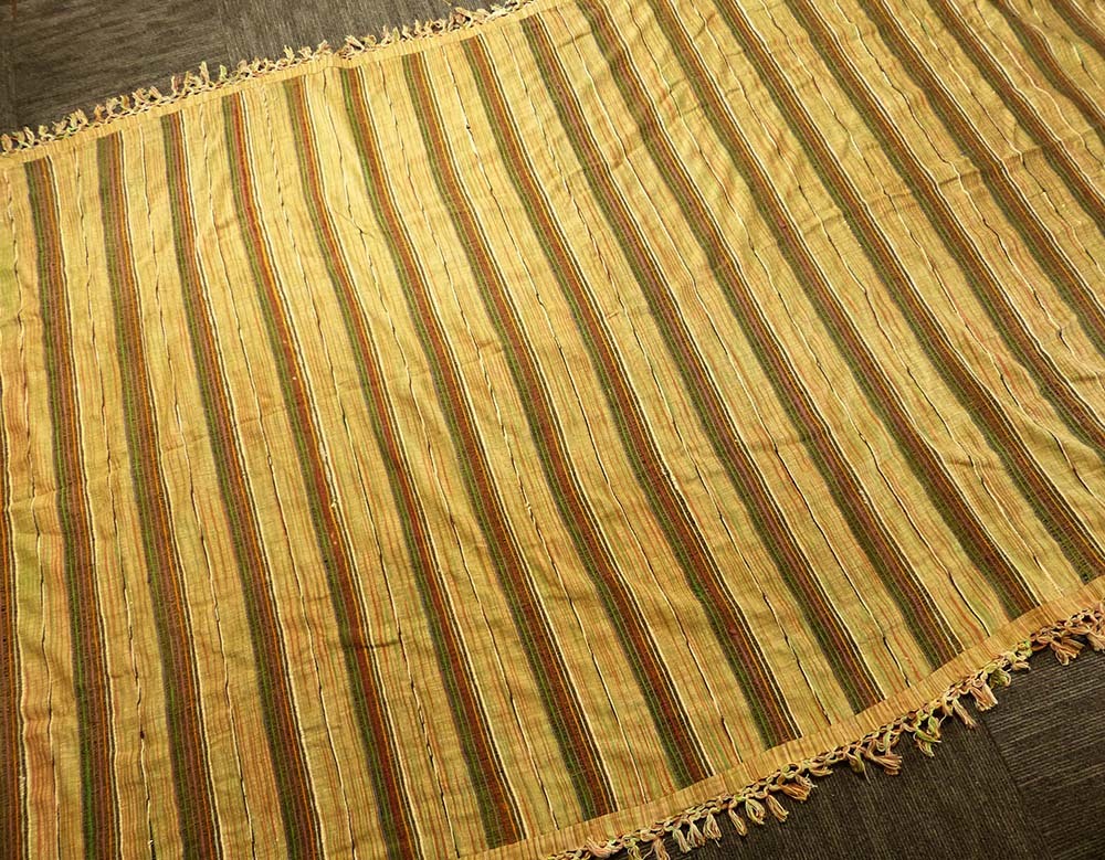 インド綿 裂き織り コットンラグ / カーペット　/ 絨毯　(180×270cm )【中古】8i-6-015