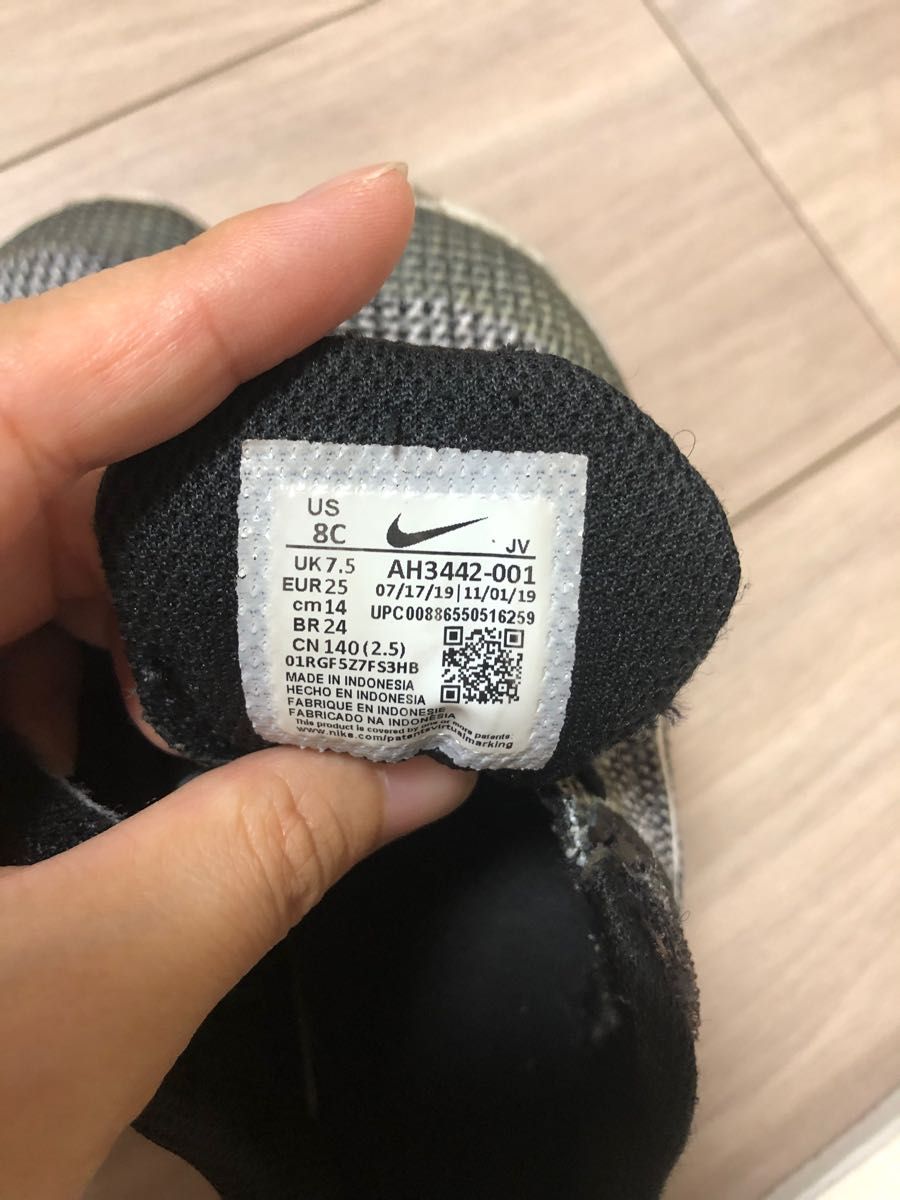 NIKE ナイキ　子ども靴　黒系　14cm ベビーシューズ マジックテープ　AH3442-001 FLEX RN 2018