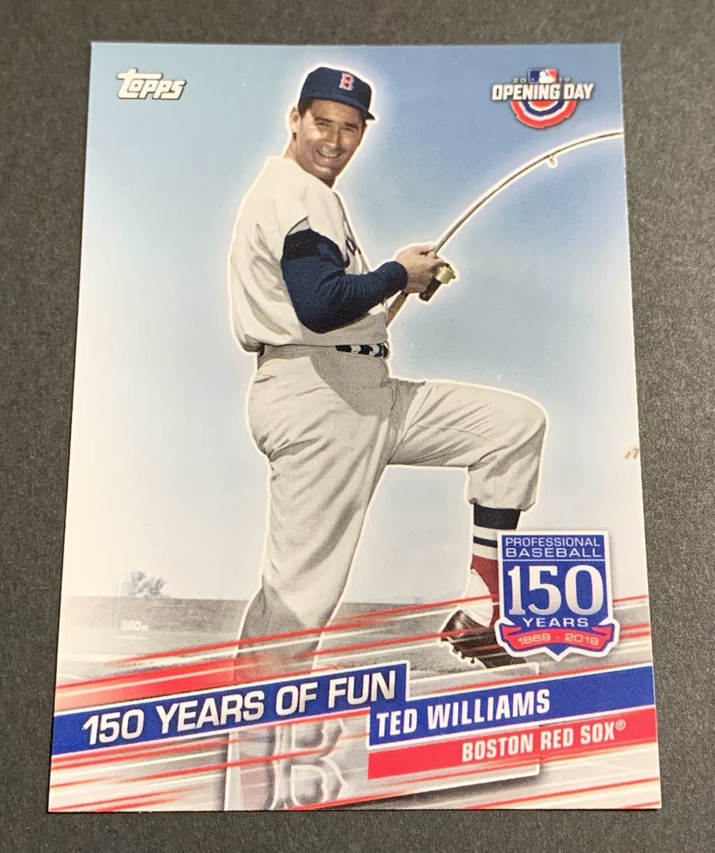 2019 Topps Opening Day 150 Years of Fun Ted Williams YOF-4 Red Sox MLB テッド・ウィリアムズ レッドソックス　インサート　トップス_画像1