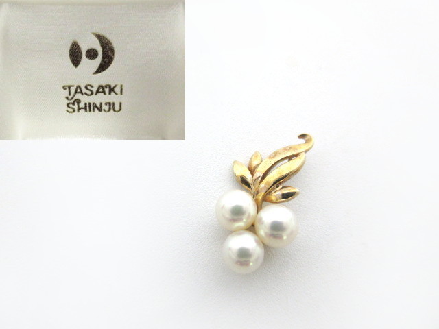 田崎真珠 タサキ TASAKI K14 真珠 パール ネックレス ペンダント トップ_画像1