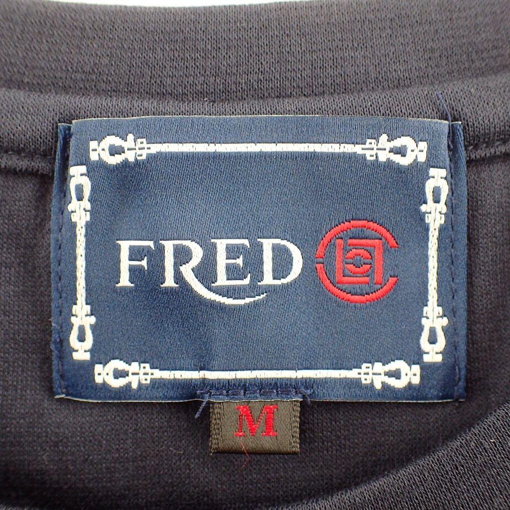 FRED Fred ×k Rod navy hose shoe design T-shirt navy M tops cotton men's used 