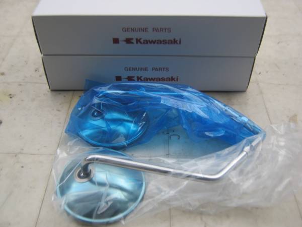 ♪W3　カワサキ純正　新品ミラー　左右 セット W1 W1SA　H1B　KH250 KH400 500SS 750SS H2　 400SS 350SS KH500_画像1