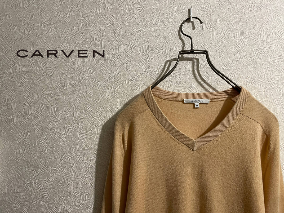 ヤフオク! - ◯ CARVEN Vネック コットン ニット / カルヴェ...