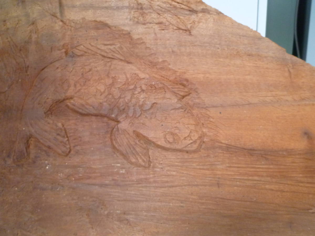 M5524 のぼり鯉 カープ 木製 オブジェ 作家手彫り ハンドメイド 縁起物（3007)_画像7
