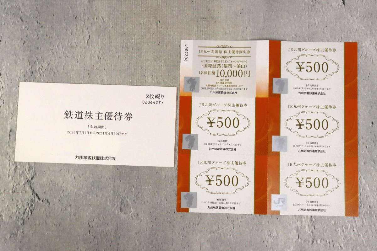 JR九州グループ 株主優待券（500円）有効期限2024年6月30日