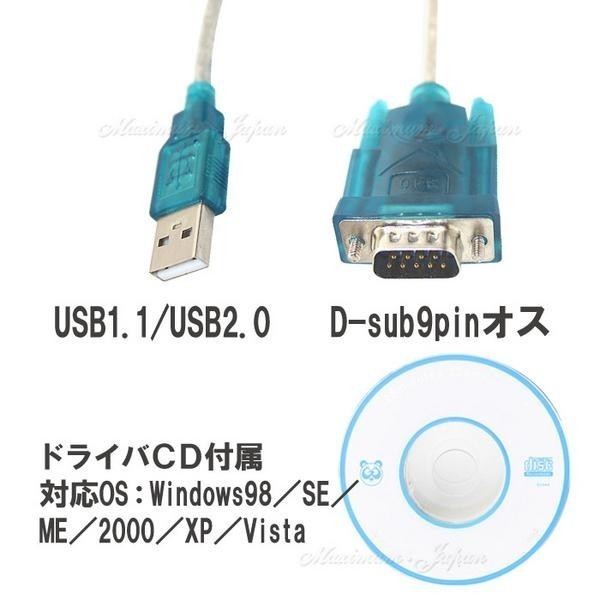 【送料無料】 USB-RS232C (DB9) ポート 変換ケーブル