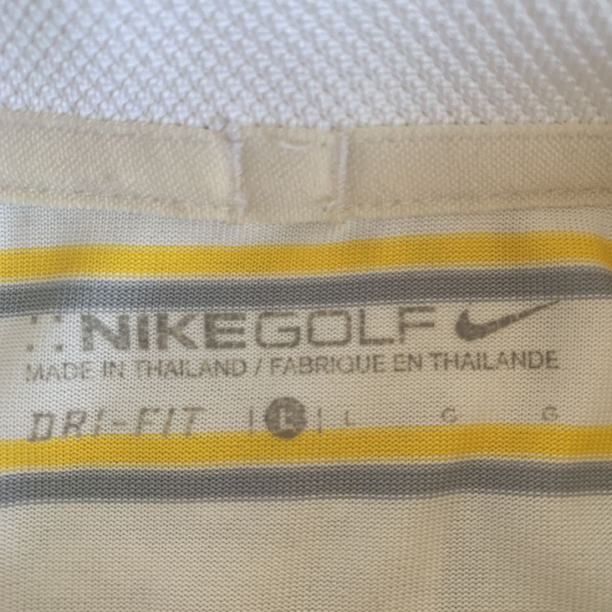 NIKE GOLF　ポロシャツ　ワンポイントロゴ刺繍　ボーダー　DRI-FIT