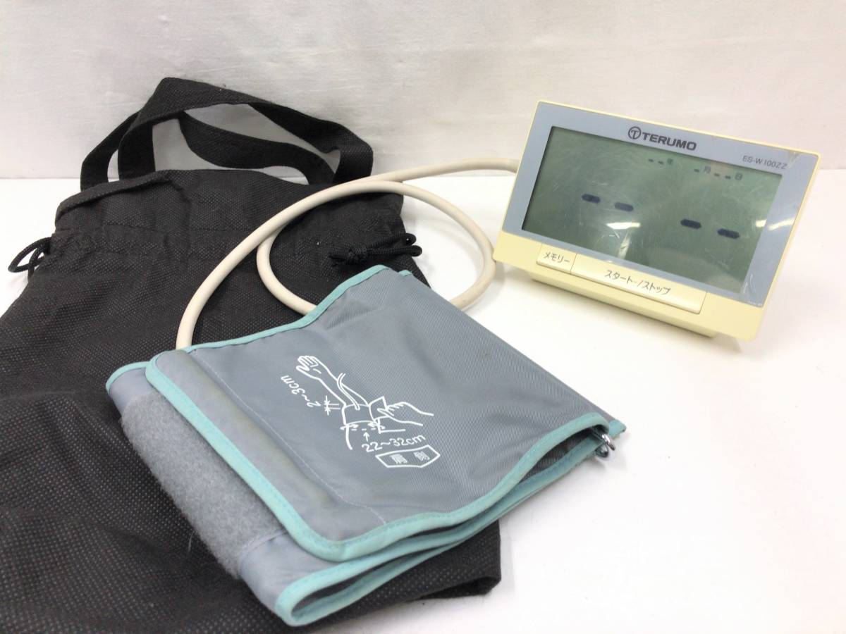 TERUMO テルモ 上腕式電子血圧計 ES-W100ZZ 家庭用 血圧測定器 通電のみ確認 23073102_画像1
