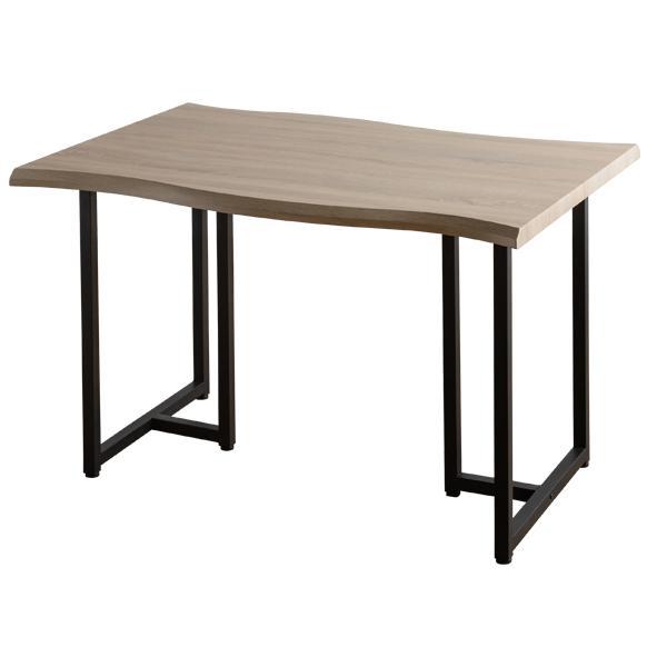新品 ダイニングテーブル テーブル 一枚板風 なぐり入り 厚み30㎜ 重厚感/新築 新居 引越し 新生活 アイアン脚/3サイズ x 3色対応/送料無料_ナチュラル色