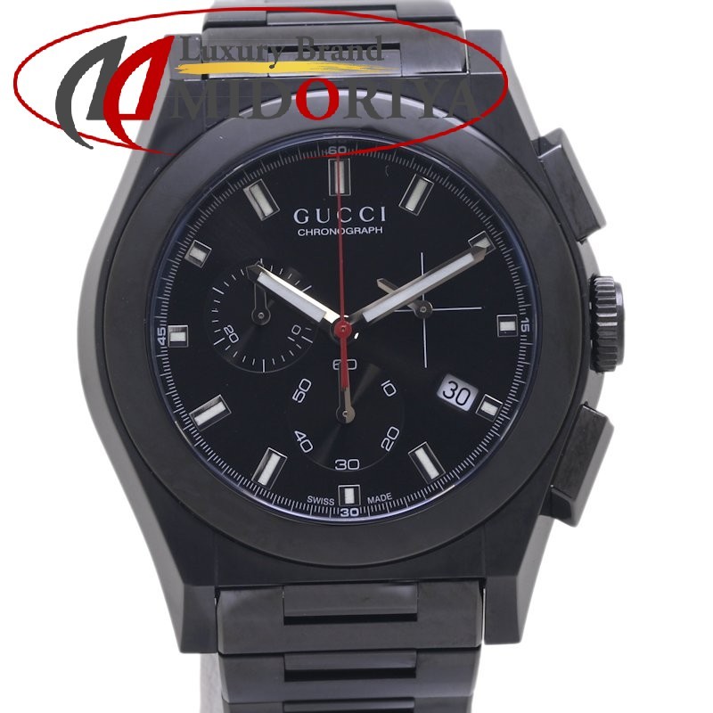  Gucci GUCCI bread te on YA115237 115.2 chronograph [\'22 year buy ] men's / 39011[ used ][ wristwatch ]