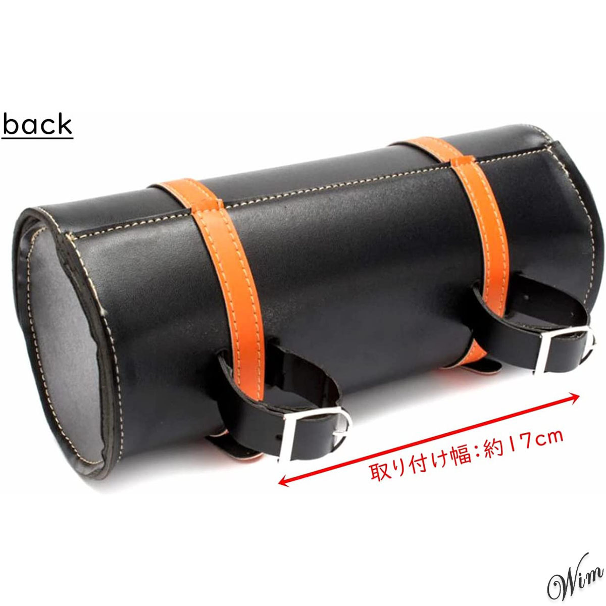 ◆ブラック×オレンジ◆ サイドバッグ ツールバッグ 取付ベルト付き オートバイ バイク アクセサリー 防水 小物入れ ツーリング