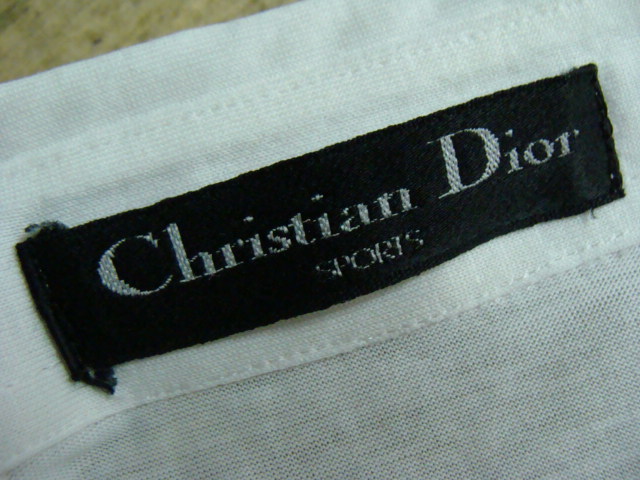 [ use impression a little over .]Christian Dior SPORTS Christian Dior sport long sleeve pull over shirt white (L)