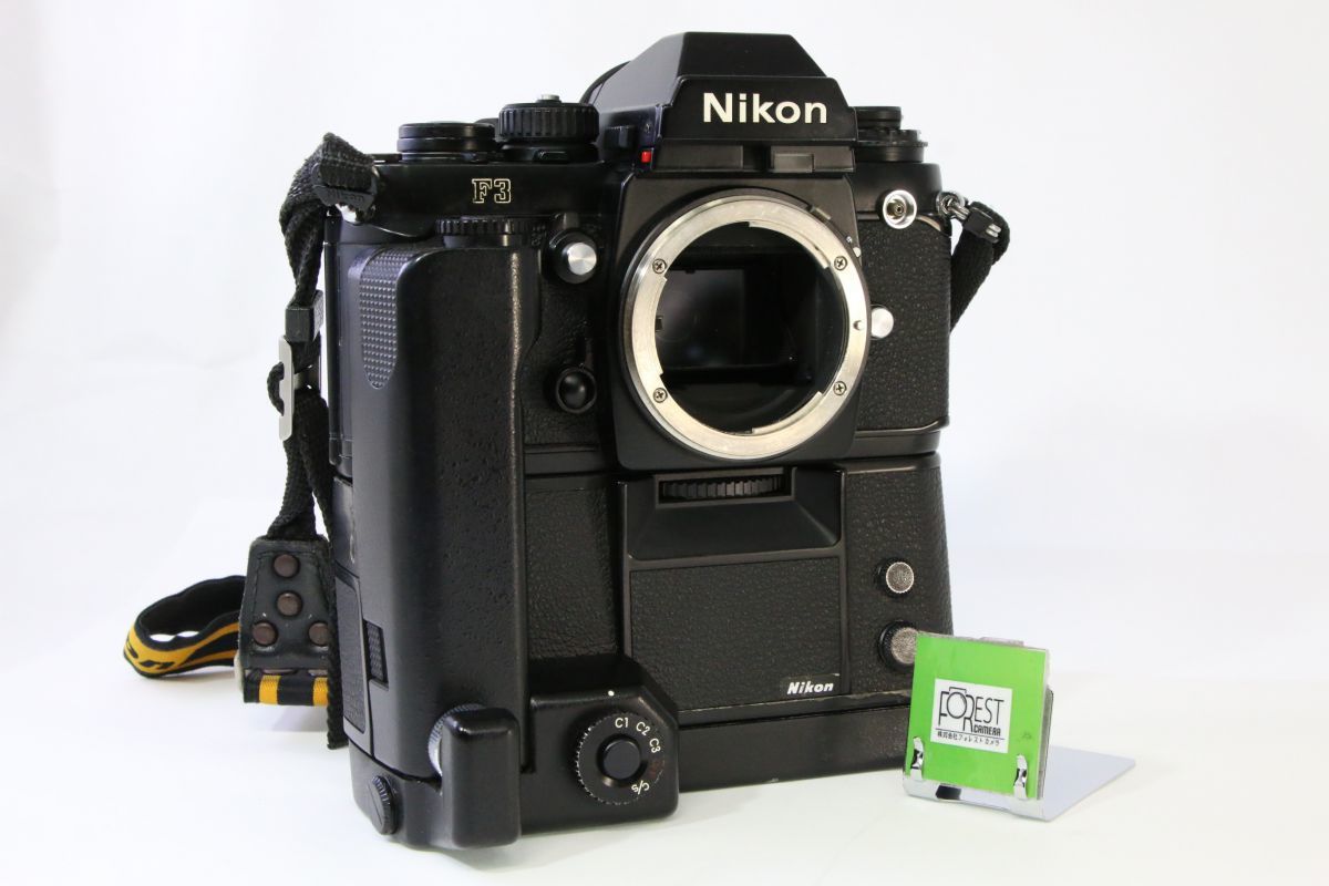 【同梱歓迎】実用■Nikon F3 MF-6 + MD-4 MK-1■シャッター全速・露出計完動■・ワインダーつき■AJ162