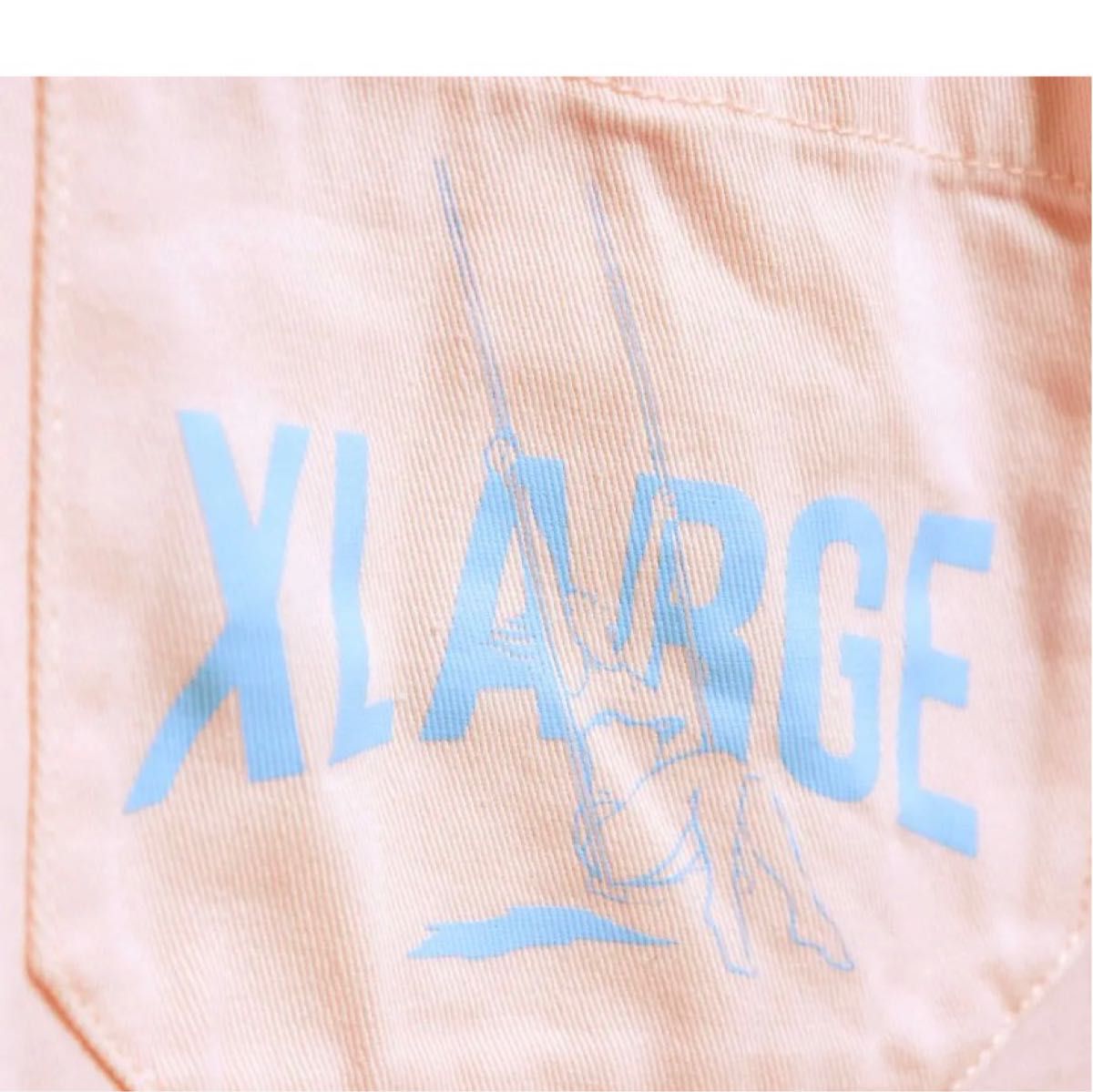 【希少】XLARGE ワークシャツ 半袖 ピンク