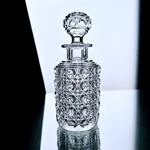 輝くオールドバカラBaccarat☆極美ディアマンピエーリーの大きな香水瓶#39 デキャンタフラコーンパフュームボトル花瓶フランスアンティーク