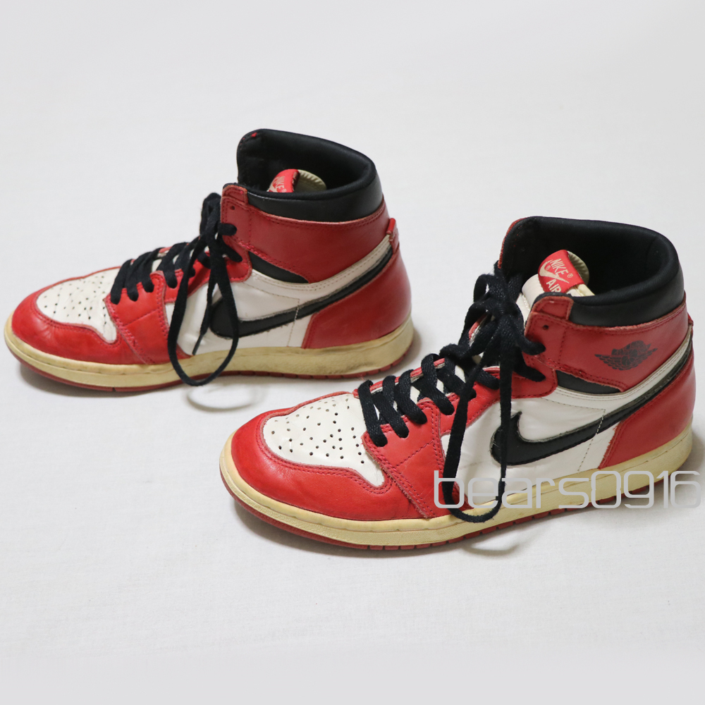 訳ありUSED品 94年 NIKE AIR JORDAN 1 HIGH 941202 Y2-3 エア ジョーダン 1 ハイ シカゴ 白赤黒 8.5(26.5cm)_画像4