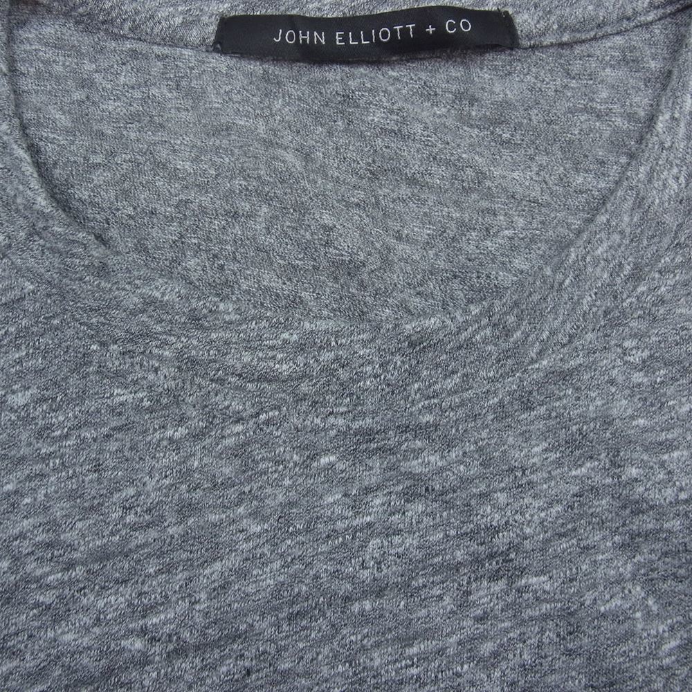 JOHN ELLIOTT ジョンエリオット メランジ 霜降り ロング カットソー Tシャツ グレー系 0【中古】_画像3