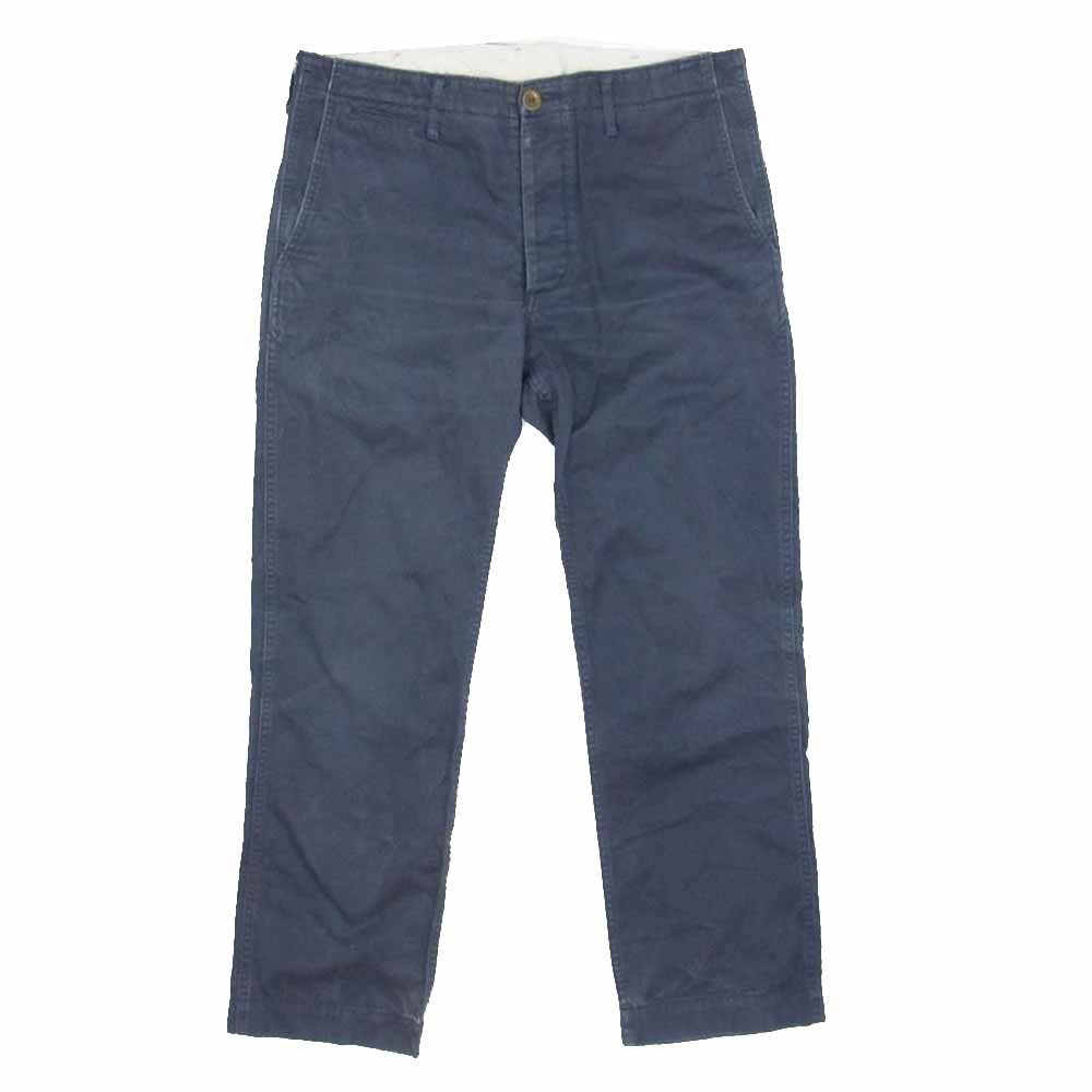 VISVIM ビズビム 12AW 0112205008007 SLIM CHINO PANTS スリム チノ パンツ シンチバック フライボタン パンツ ネイビー系 3【中古】_画像1