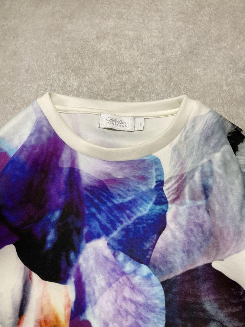 希少 CALVIN KLEIN PLATINUM プルオーバー L ボンディング スウェット