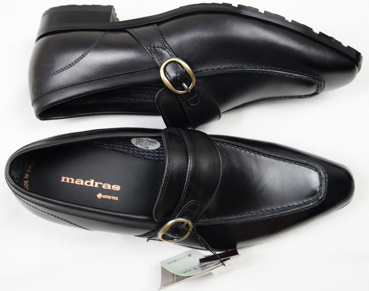 * regular price 33000 jpy madrasma gong s Gore-Tex foot wear buckle attaching slip-on shoes shoes ( black,25.0,M5004G,GORE-TEX, made in Japan ) new goods 