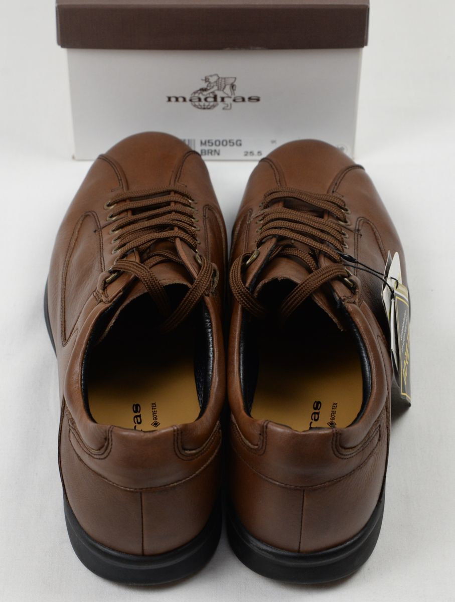 * обычная цена 30800 иен madrasma гонг s мужской кожа спортивные туфли ( чай,25.5,M5005G,GORE-TEX, сделано в Японии ) новый товар 