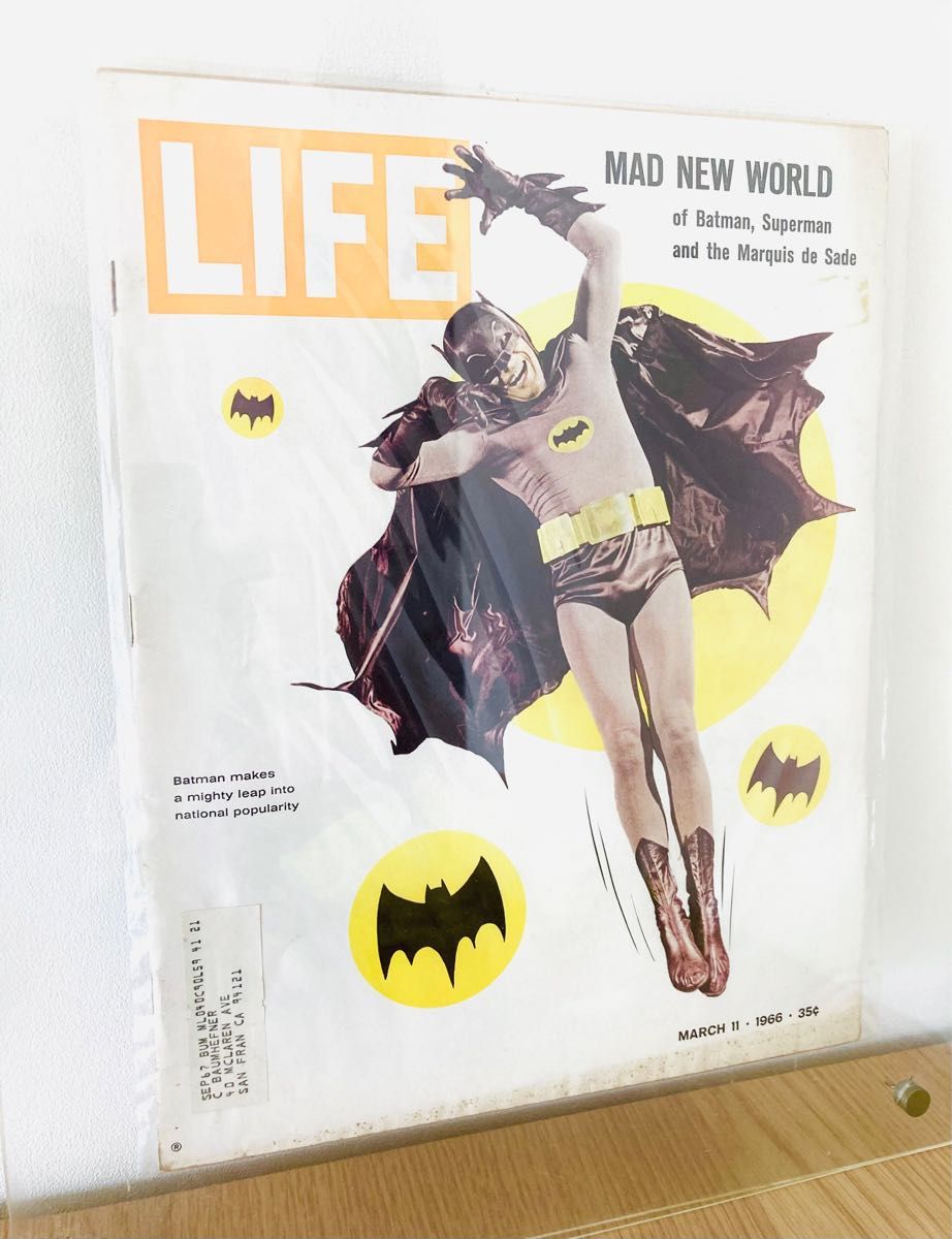 貴重本】ビンテージ『バットマン／BATMAN』TIME誌 アクリルフレーム