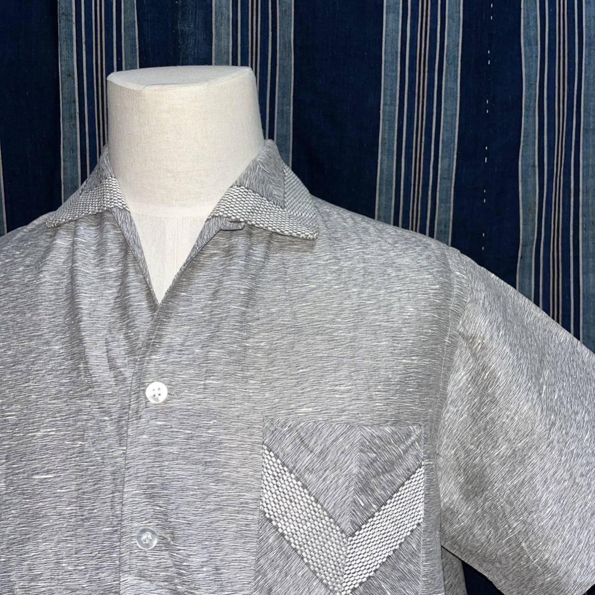 50s 60s hal martin half sleeve shirt 50年代 60年代 シャツ かすれ ボックス 開襟 アメリカ製 ロカビリー ロカシャツ オープンカラー_画像1