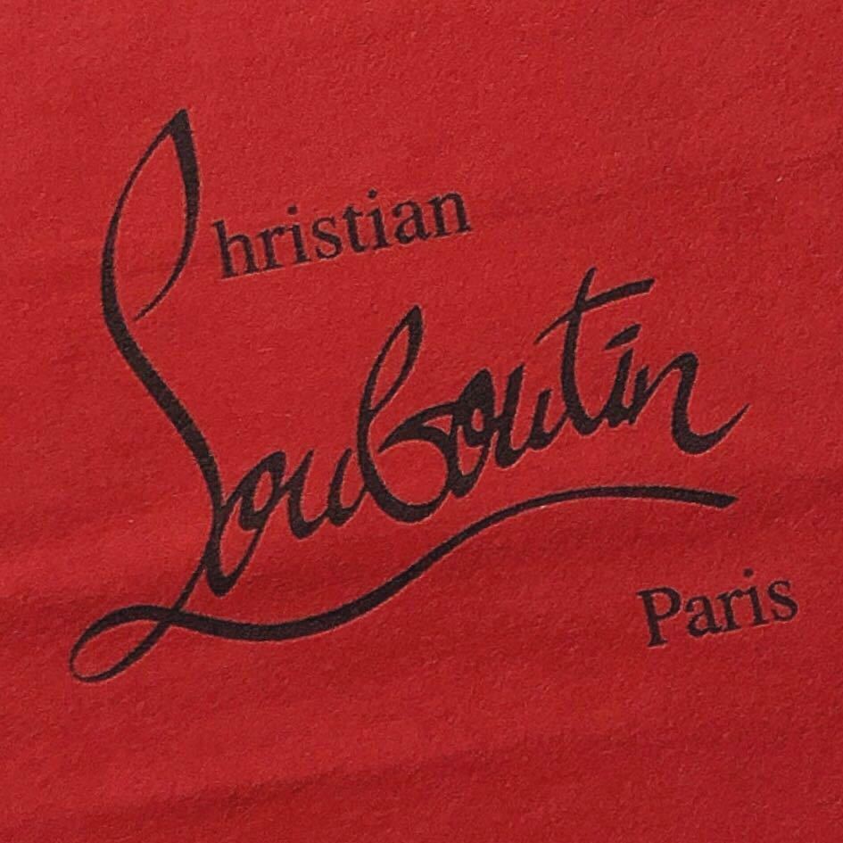  Christian * Louboutin [Christian Louboutin] shoes storage bag 1 sheets (2728) regular goods accessory inside sack cloth sack pouch cloth made red 30×40cm