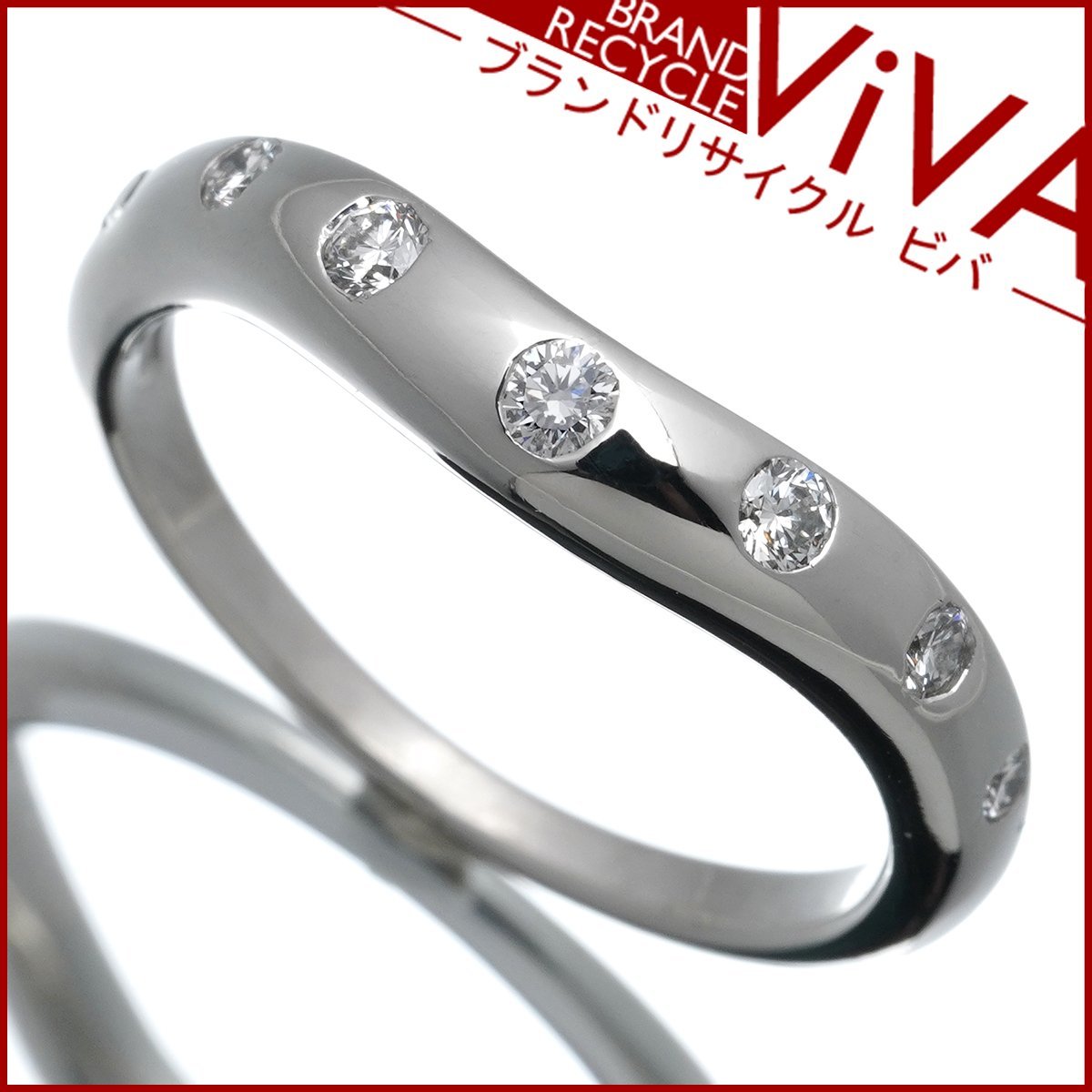 ブルガリ コロナ ダイヤモンド 7P リング 指輪 Pt950 プラチナ 11号 美品 新品仕上げ済み ゆうパケット対応可能 送料300円