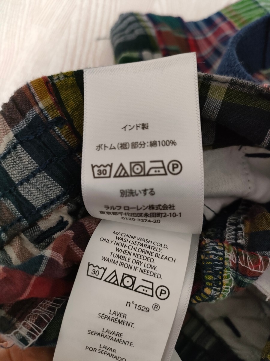 新品　ベビー用　80サイズ　ボーイズ　ラルフローレン　RALPH LAUREN　ハーフパンツ　ズボン　ブランド　綿100%　タグ付き　紐ベルト付_画像4