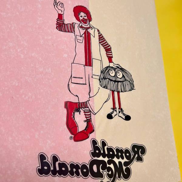 1980年代製 McDonald's マクドナルド ロナルドマクドナルド フライガイ アイロン転写紙（使用不明） 紙物 アメリカンキャラクター ドナルドの画像7
