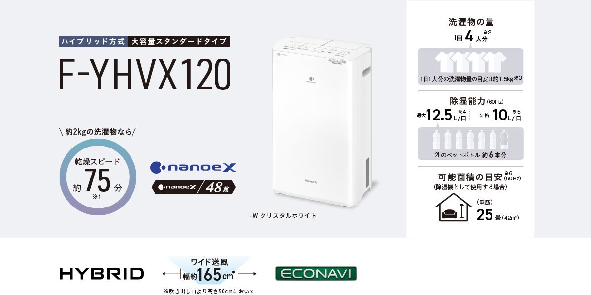 1円スタート/ Panasonic パナソニック 衣類乾燥除湿機 F YHVX