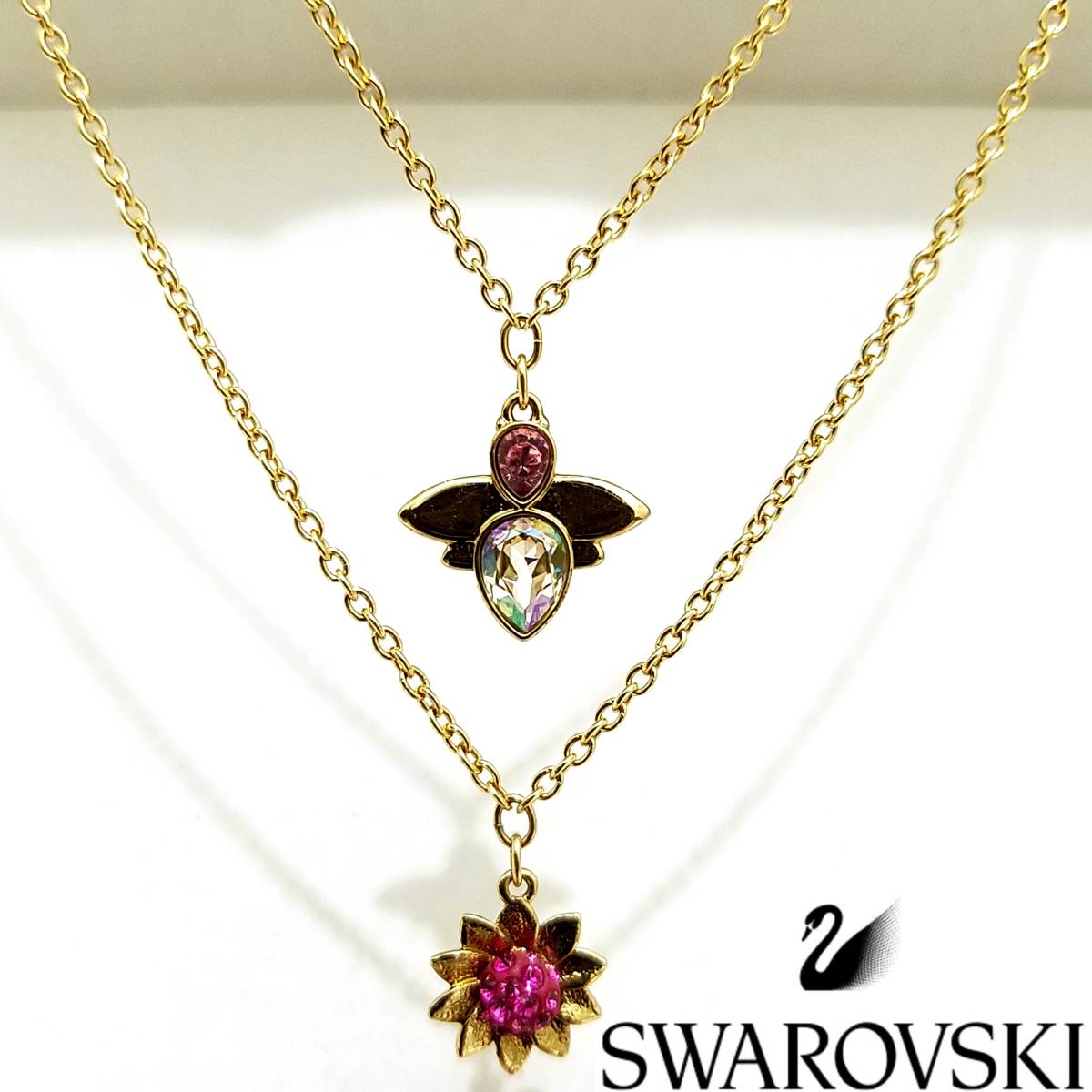柔らかい スワロフスキー SWAROVSKI フラワー レディース【I140123046
