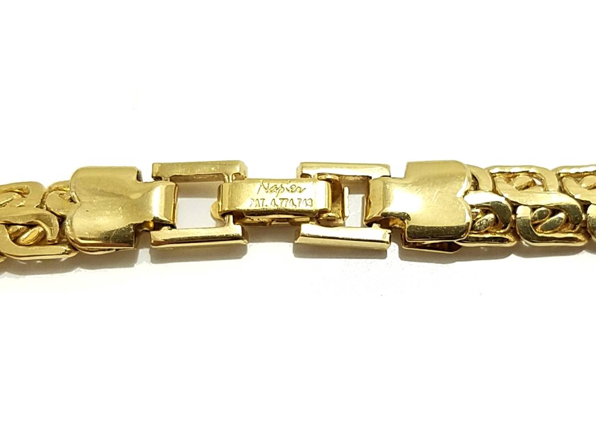  стоимость доставки 370 иен ~ Vintage товар ( как новый товар )NAPIER Gold GP колье цепочка 62. мужской женский длинный цепь GOLD( позолоченный )nei Piaa 