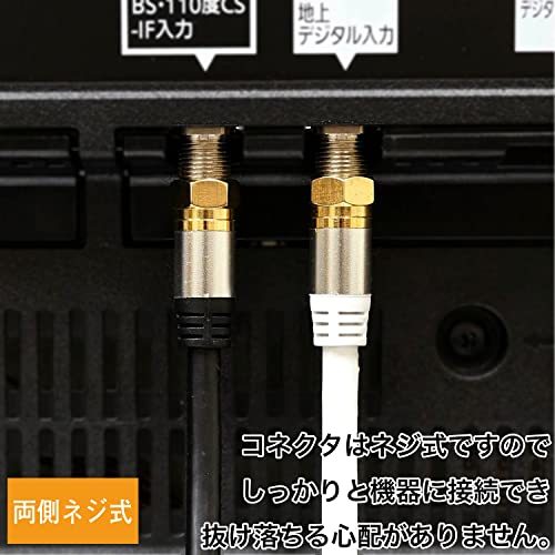 ホーリック アンテナケーブル S-4C-FB同軸 1.5m 【4K8K放送(3224MHz)/BS/CS/地デジ/CATV 対応】 ホワイト ア_画像4