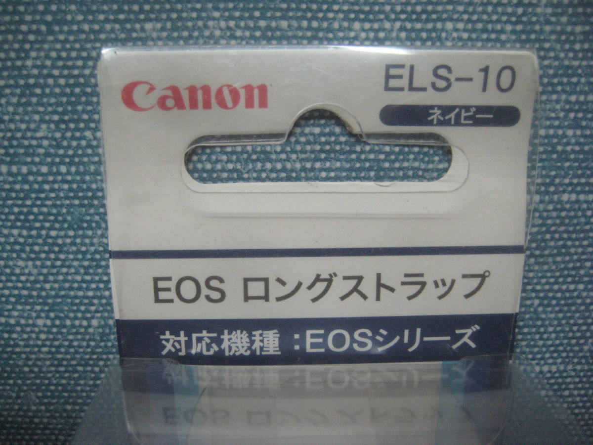  worth seeing. unused goods Canon Canon EOS long strap ELS-10 original leather . high class strap navy 