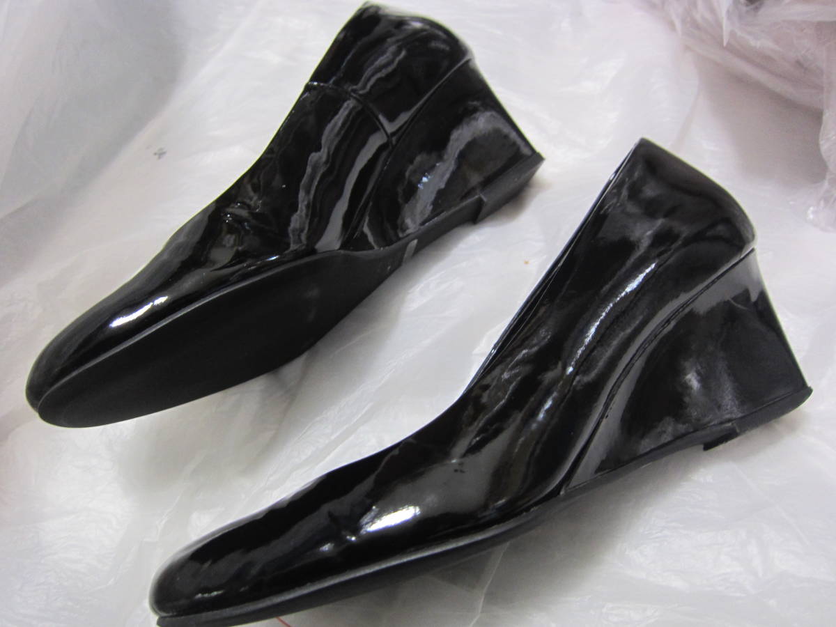 アンテプリマ 23.5cm パンプス シューズ 靴 日本製 ANTEPRIMA 天然皮革 本革レザー レディース 結婚式 パーティー 黒 く1727_画像3