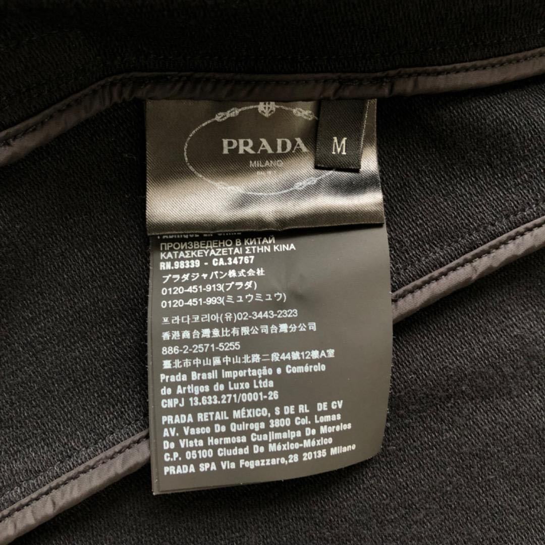 日本最大の プラダ PRADA コットン M〜L ナイロン 裏地付 ロゴ フード