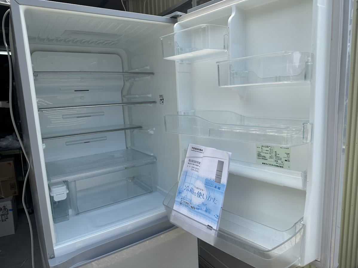 A # 東芝 TOSHIBA GR-G43G SS VEGETA ベジータ 冷凍冷蔵庫 426L 右開き