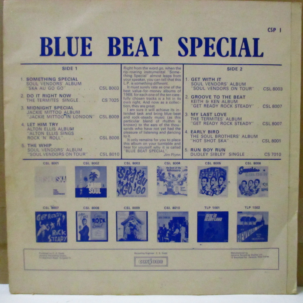 V.A. (60\'sja mica * ska / блокировка стерео ti* темно синий pi)-Blue Beat Special (UK оригинал 