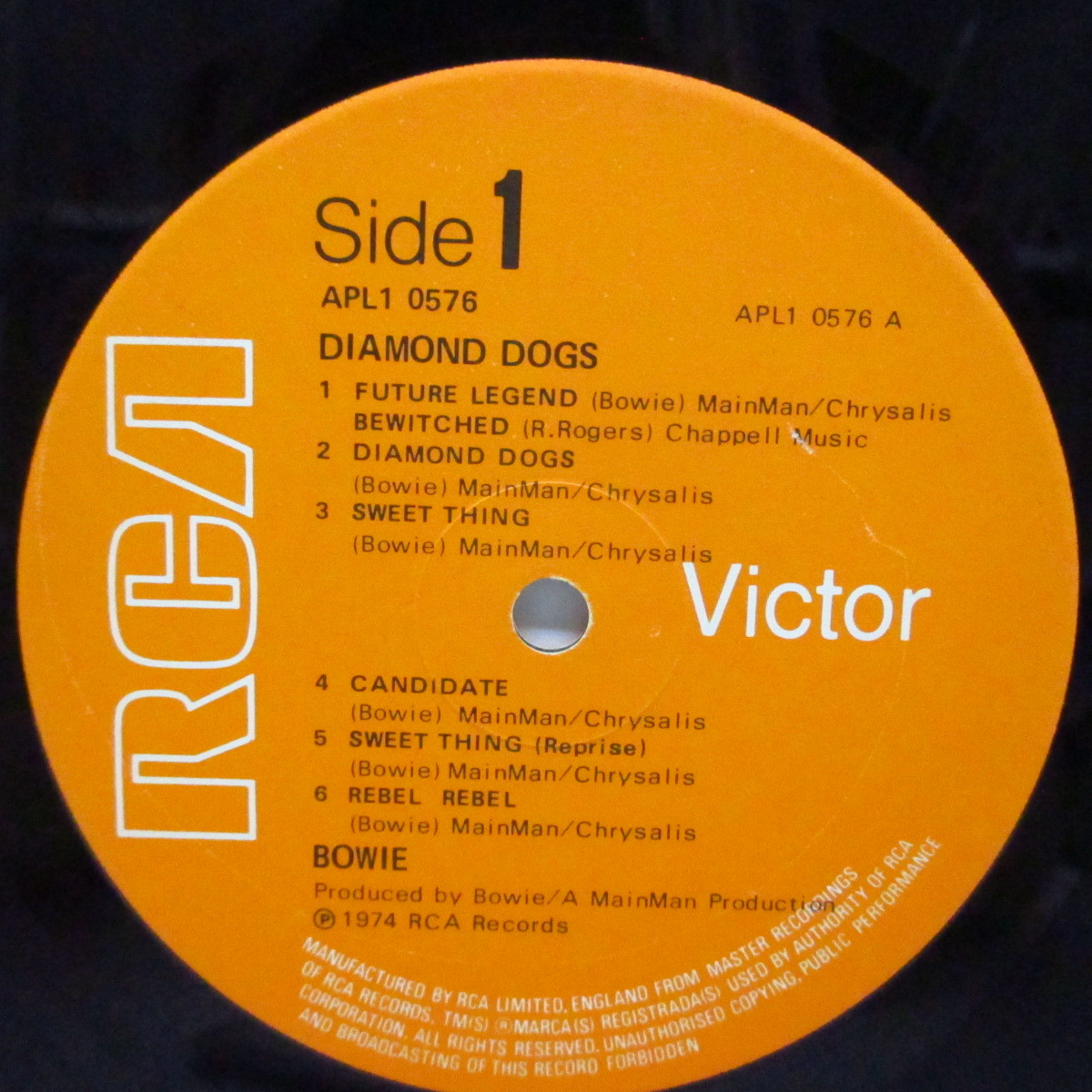 DAVID BOWIE-Diamond Dogs (UK オリジナル LP/プレス会社クレジット無し見開きジャケ)_画像3