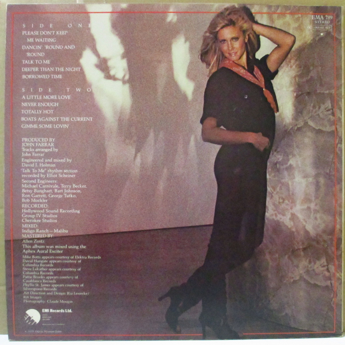 OLIVIA NEWTON JOHN-Totally Hot (UK オリジナル LP+インナー)_画像2