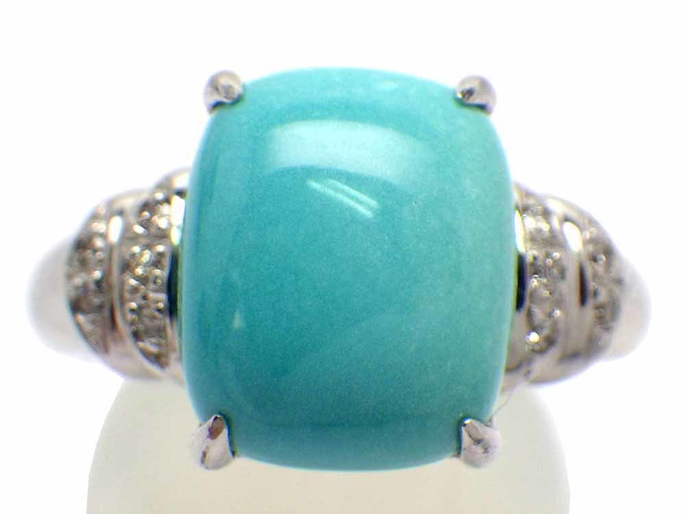 新作モデル ターコイズ ダイヤモンドリング Ring Dia0.10ct Turquoise4