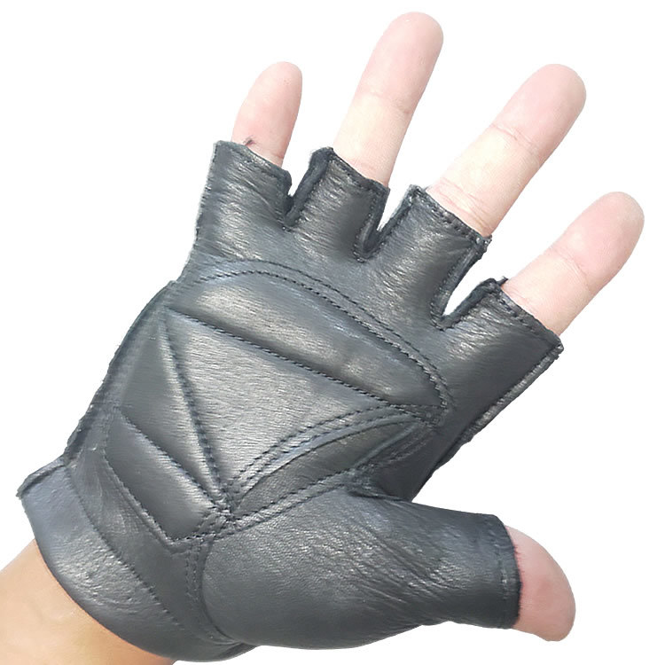 NAPA GLOVE ナパグローブ フィンガーレスグローブ 【525GP】XSサイズ｜指切り 指ぬき 黒 ブラック 鹿革 半指_画像2