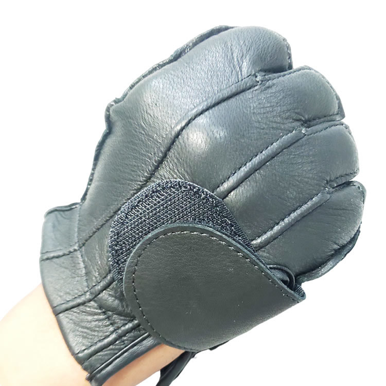 NAPA GLOVE ナパグローブ フィンガーレスグローブ 【525GP】XSサイズ｜指切り 指ぬき 黒 ブラック 鹿革 半指_画像4