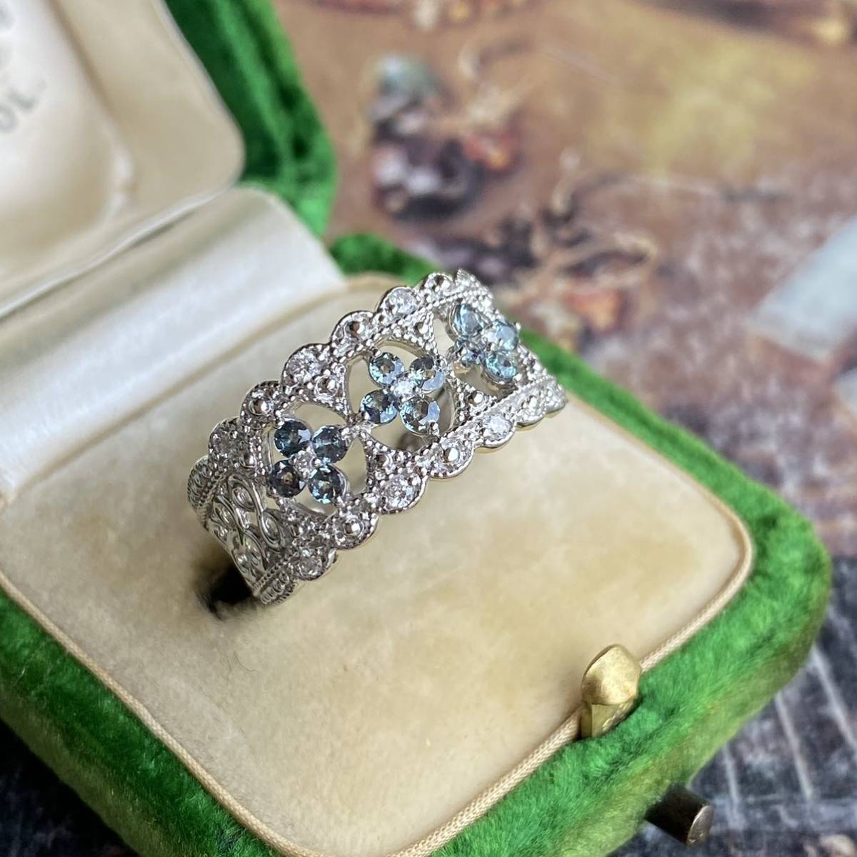 [ original ring ] natural alexandrite natural diamond . another document 