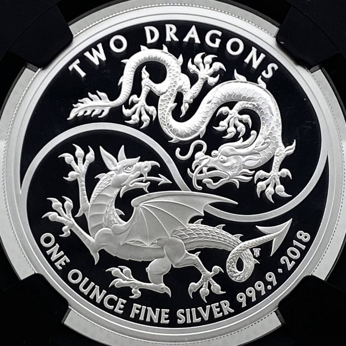 2018 Two Dragons 二匹龍 2ポンド銀貨 PF70UC FDI ⑤ 売り限定