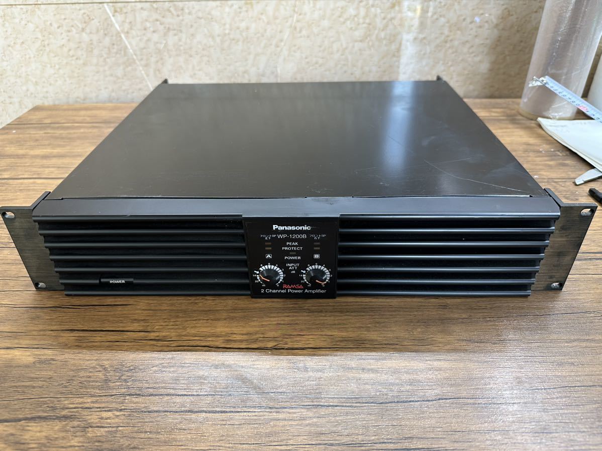 [053] Panasonic power amplifier WP-1200B 2011 year made electrification verification present condition exhibition 